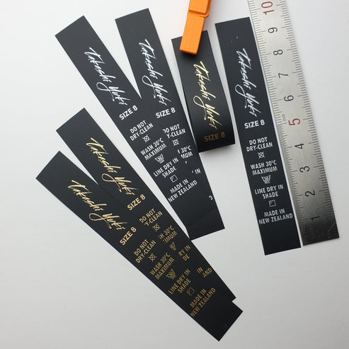 Black Polytape / 15mm / XL - Between 85-120mm per label (43-60mm folded height)