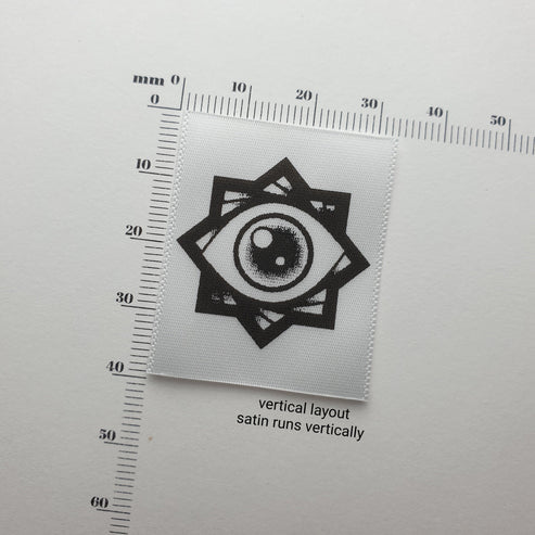 White Satin / 32mm / SHORT - Labels use only up to 44mm of material length per label