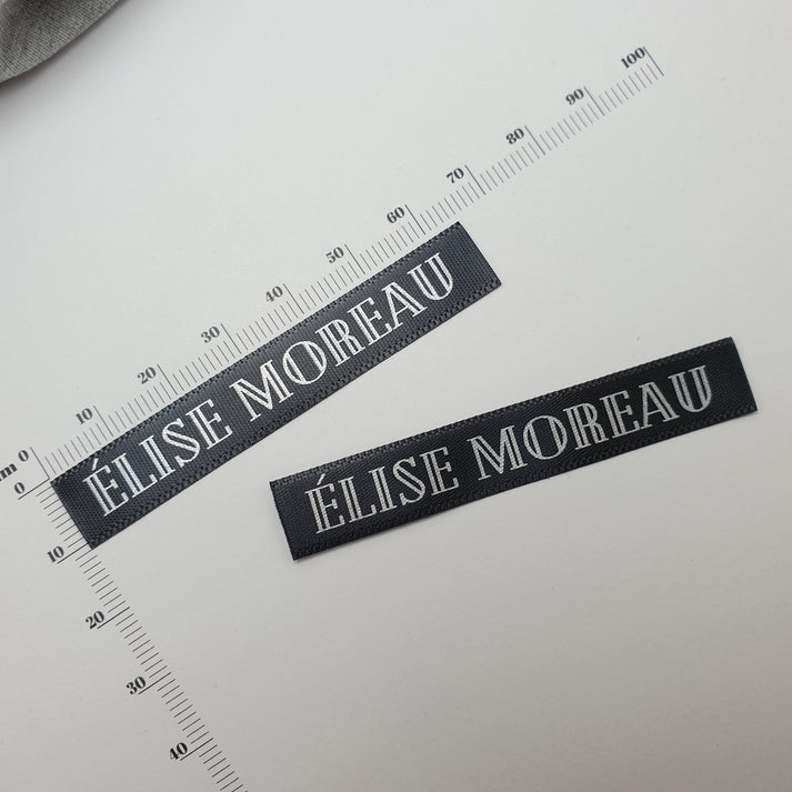 Black Satin / 10mm / Labels use between 45mm to 84mm per label